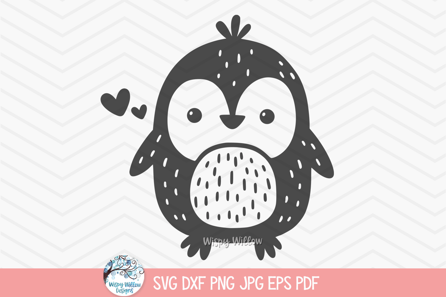 Penguin SVG | Cute Baby Arctic Animal Clipart Wispy Willow Designs Company