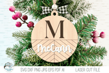 Personalized Monogram Christmas Ornament Bundle for Laser Cutter Wispy Willow Designs Company