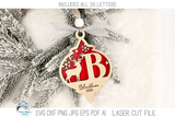 Personalized Monogram Letter Reindeer Christmas Ornament Bundle for Laser Cutter Wispy Willow Designs Company