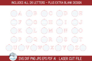 Personalized Monogram Shiplap Farmhouse Christmas Ornament Bundle for Laser Cutter Wispy Willow Designs Company