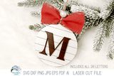 Personalized Monogram Shiplap Farmhouse Christmas Ornament Bundle for Laser Cutter Wispy Willow Designs Company