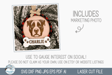 Pitbull Dog Christmas Ornament SVG File for Laser Cutter Wispy Willow Designs Company