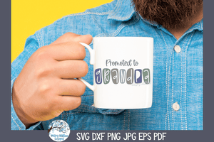 Promoted to Grandpa SVG | Happy Grandparents' Day Design Wispy Willow Designs Company