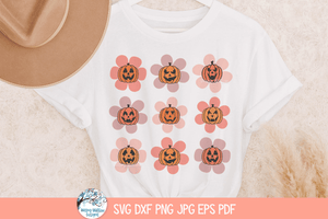 Pumpkin Flowers SVG | Floral Pumpkin Art Wispy Willow Designs Company