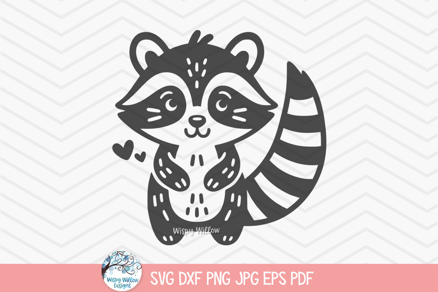 Racoon SVG | Baby Animal PNG Wispy Willow Designs Company