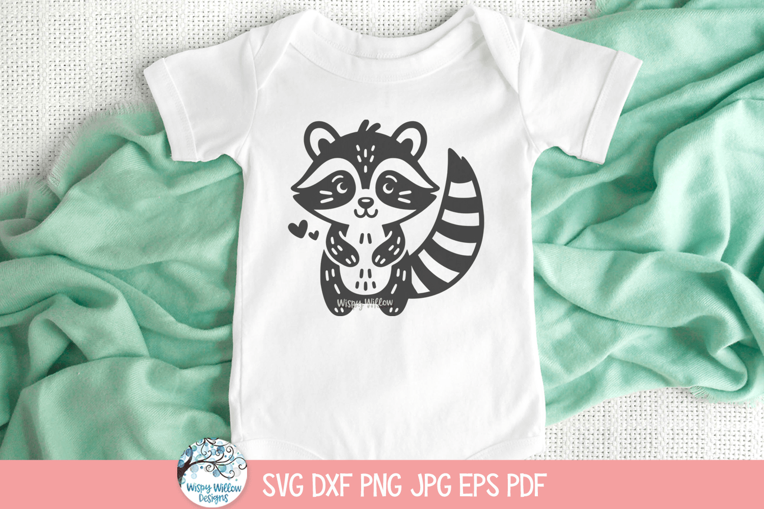 Racoon SVG | Baby Animal PNG Wispy Willow Designs Company