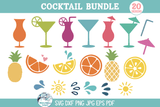 Refreshing Cocktail SVG Bundle |Tropical Beverage Collection Wispy Willow Designs Company