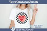 Retro Checkered Bundle SVG | Geometric Borders Illustrations Wispy Willow Designs Company