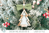 Rustic Farmhouse Christmas Tree Ornament SVG for Laser Cutter Wispy Willow Designs Company