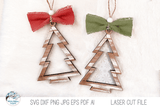 Rustic Farmhouse Christmas Tree Ornament SVG for Laser Cutter Wispy Willow Designs Company