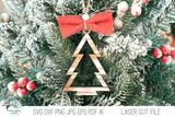 Rustic Farmhouse Christmas Tree Ornament SVG for Laser Cutter Wispy Willow Designs Company