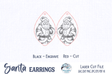 Santa Claus Earring SVG File for Glowforge Laser Wispy Willow Designs Company