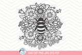 Save The Bees Mandala SVG Wispy Willow Designs Company