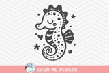 Seahorse SVG | Summer Beach Animal PNG Wispy Willow Designs Company
