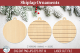 Shiplap Farmhouse Christmas Ornaments - SVG Files for Laser Cutter Wispy Willow Designs Company