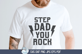 Step Dad You Rock SVG | Cool Step Father Art Wispy Willow Designs Company