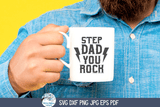 Step Dad You Rock SVG | Cool Step Father Art Wispy Willow Designs Company