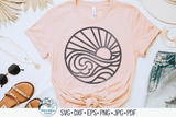 Summer Beach Round Keychain SVG File for Cricut Wispy Willow Designs Company