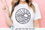 Summer Beach Round Keychain SVG File for Cricut Wispy Willow Designs Company