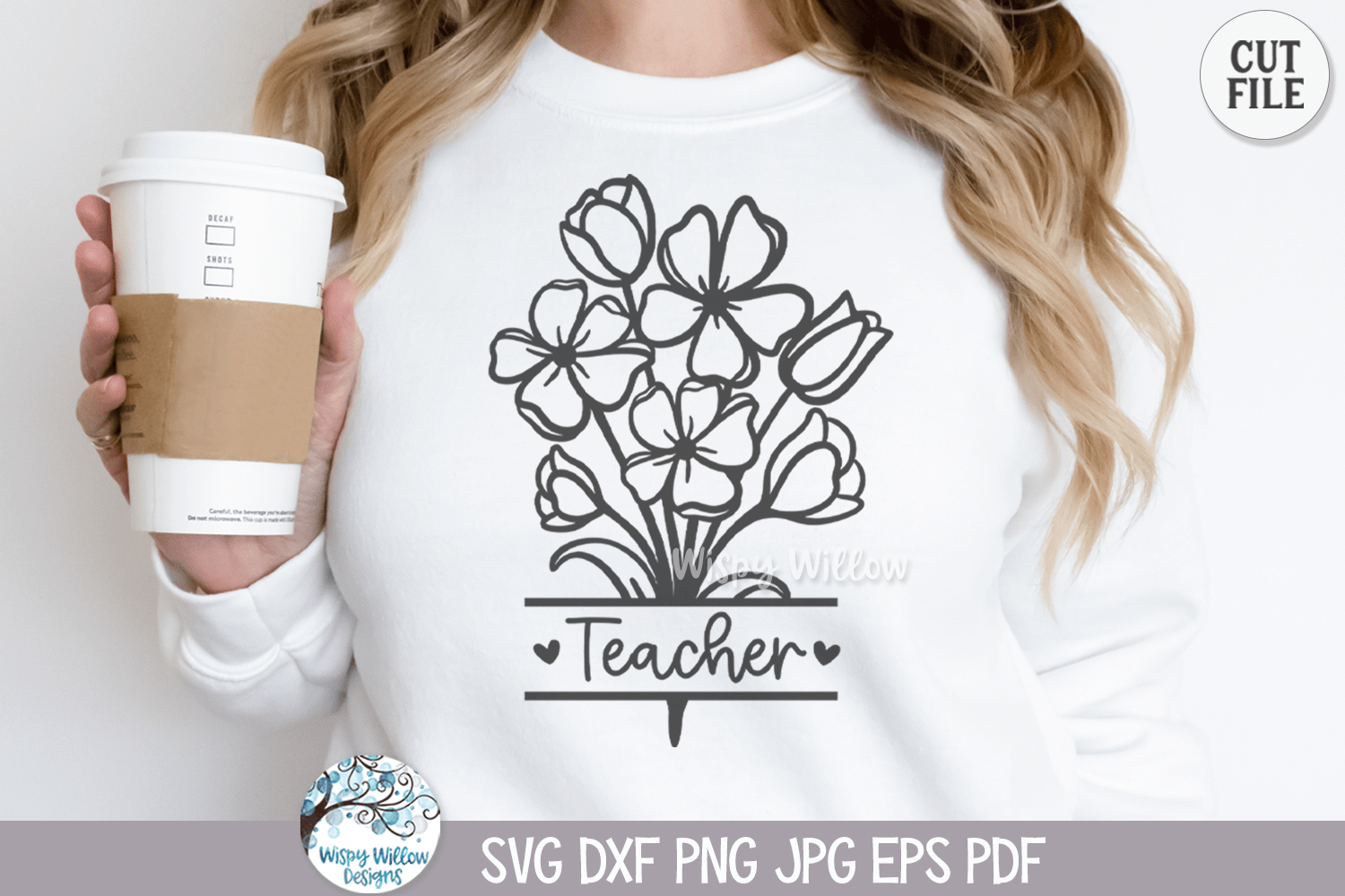 Teacher Flowers SVG | Happy Teacher's Day Design Wispy Willow Designs Company