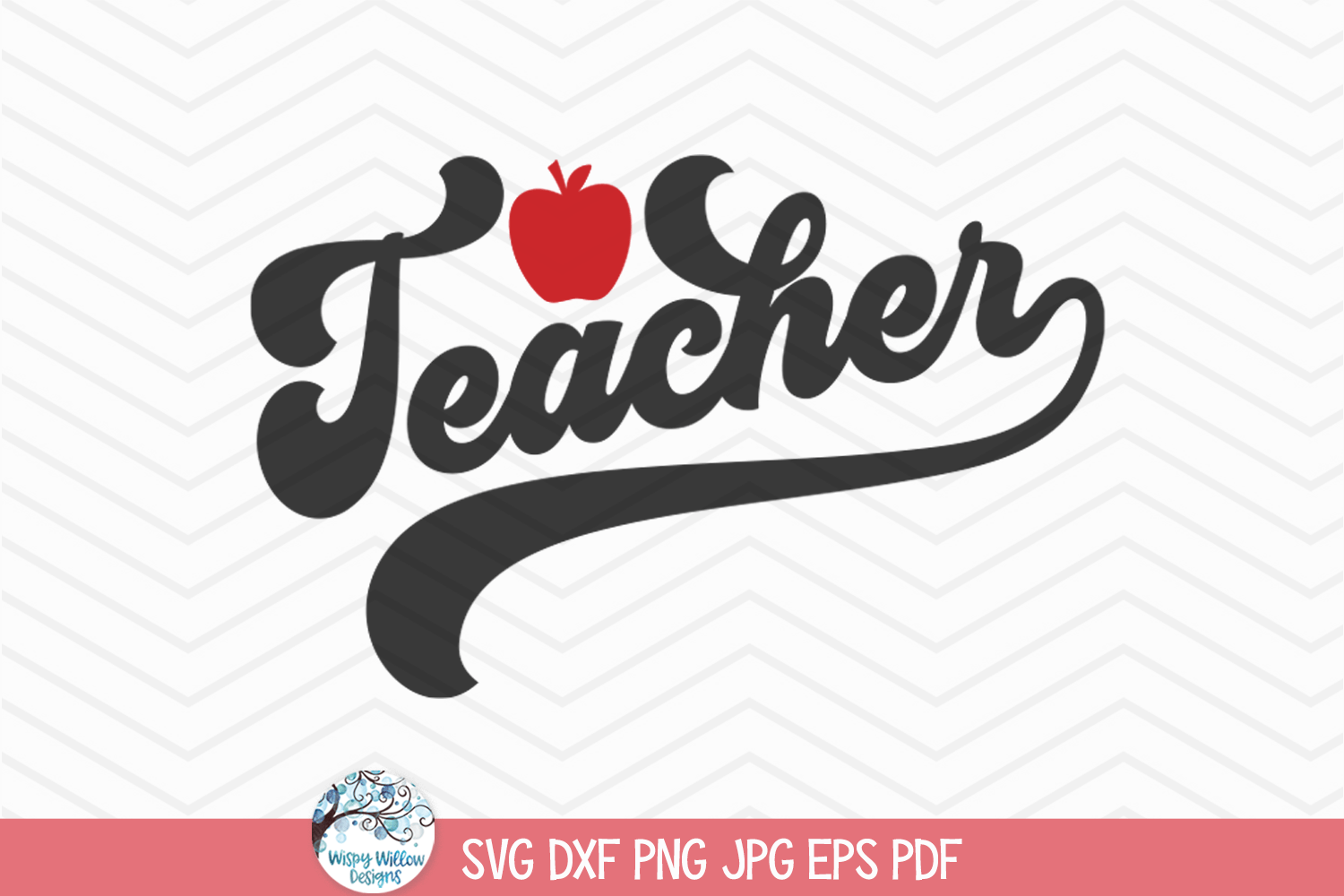 Teacher SVG | Vintage School Art Wispy Willow Designs Company