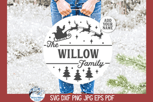 The Family Ornament SVG | Christmas Design SVG Wispy Willow Designs Company