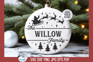 The Family Ornament SVG | Christmas Design SVG Wispy Willow Designs Company