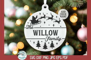 The Family Ornament SVG | Christmas Design SVG Wispy Willow Designs Company