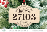 There's No Place Like Home Zipcode Christmas Ornament Bundle for Laser Cutters Wispy Willow Designs Company