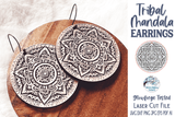 Tribal Mandala Earring File for Glowforge or Laser Wispy Willow Designs Company