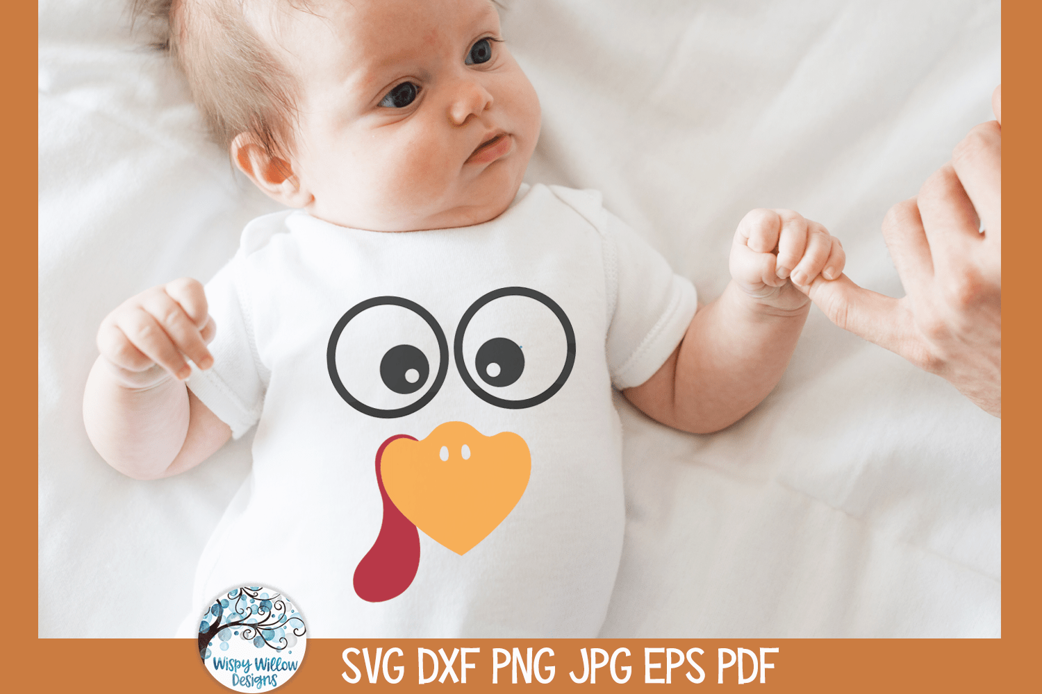 Turkey Face SVG | Baby Shower Gift Design Wispy Willow Designs Company