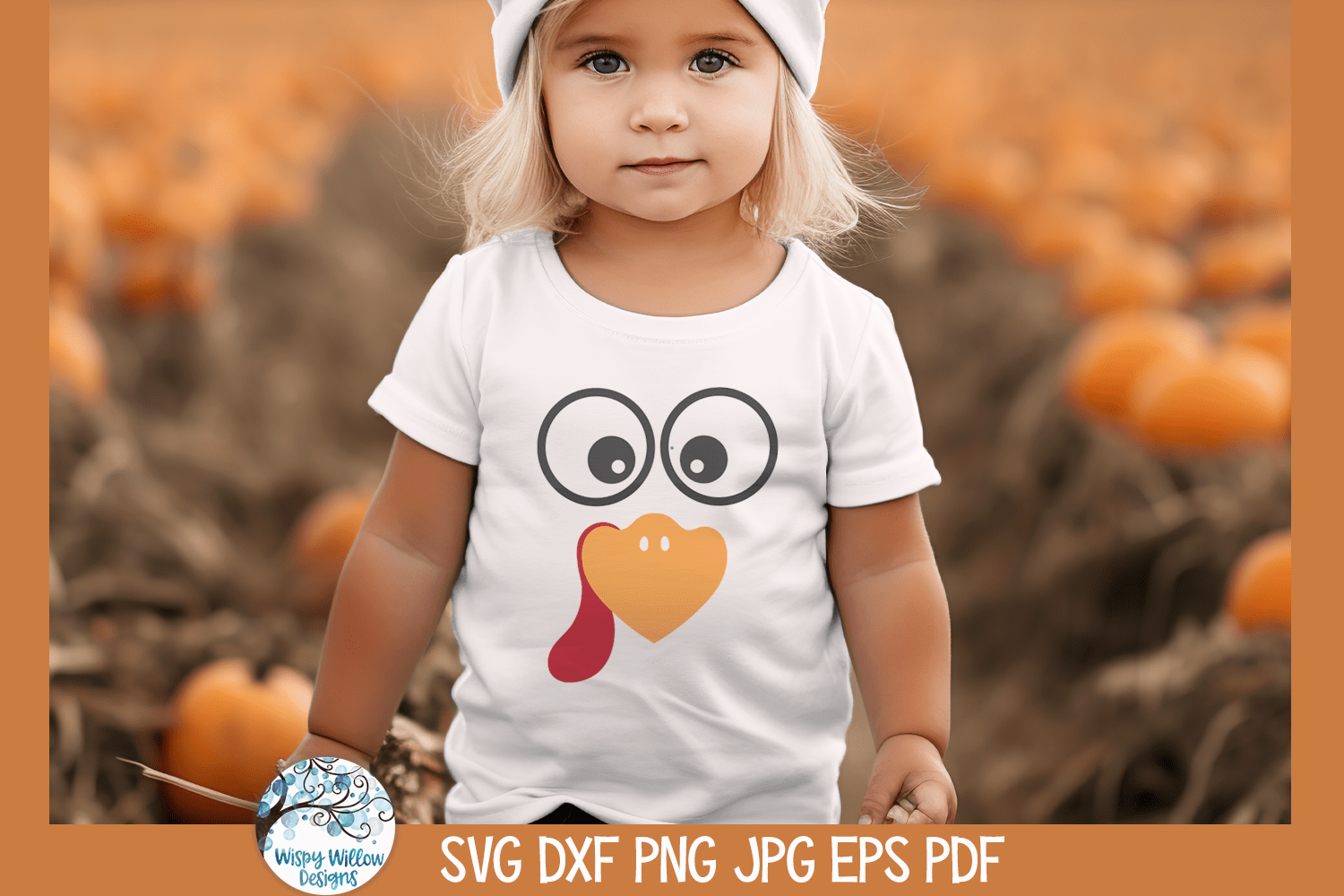 Turkey Face SVG | Baby Shower Gift Design Wispy Willow Designs Company