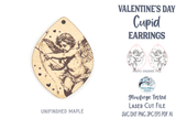 Valentine Cupid Earring SVG File for Glowforge and Laser Cutter Wispy Willow Designs Company