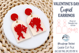 Valentine's Day Cupid Earring SVG for Glowforge Laser Cutter Wispy Willow Designs Company