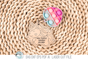 Valentine's Day Pop It Keychain and Bracelet Tag Bundle - SVG File for Laser Cutter Wispy Willow Designs Company