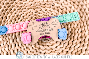 Valentine's Day Pop It Keychain and Bracelet Tag Bundle - SVG File for Laser Cutter Wispy Willow Designs Company