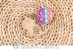 Valentine's Day Pop It Keychain and Bracelet Tag Bundle - SVG File for Laser Cutter Wispy Willow Designs Company