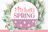 Welcome Easter and Spring Round Sign SVG Bundle Wispy Willow Designs Company