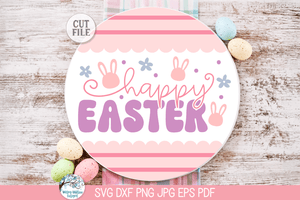 Welcome Easter and Spring Round Sign SVG Bundle Wispy Willow Designs Company