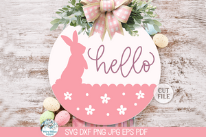 Welcome Easter and Spring Round Sign SVG Bundle Wispy Willow Designs Company