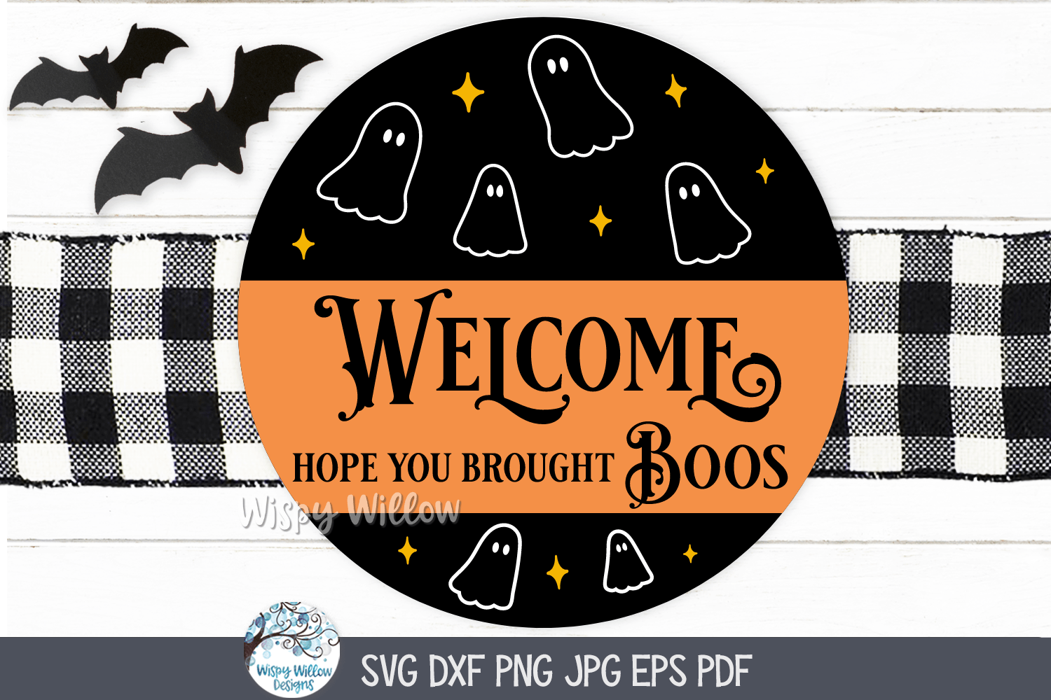 Welcome Hope You Brought Boos SVG | Festive Holiday Greeting Wispy Willow Designs Company