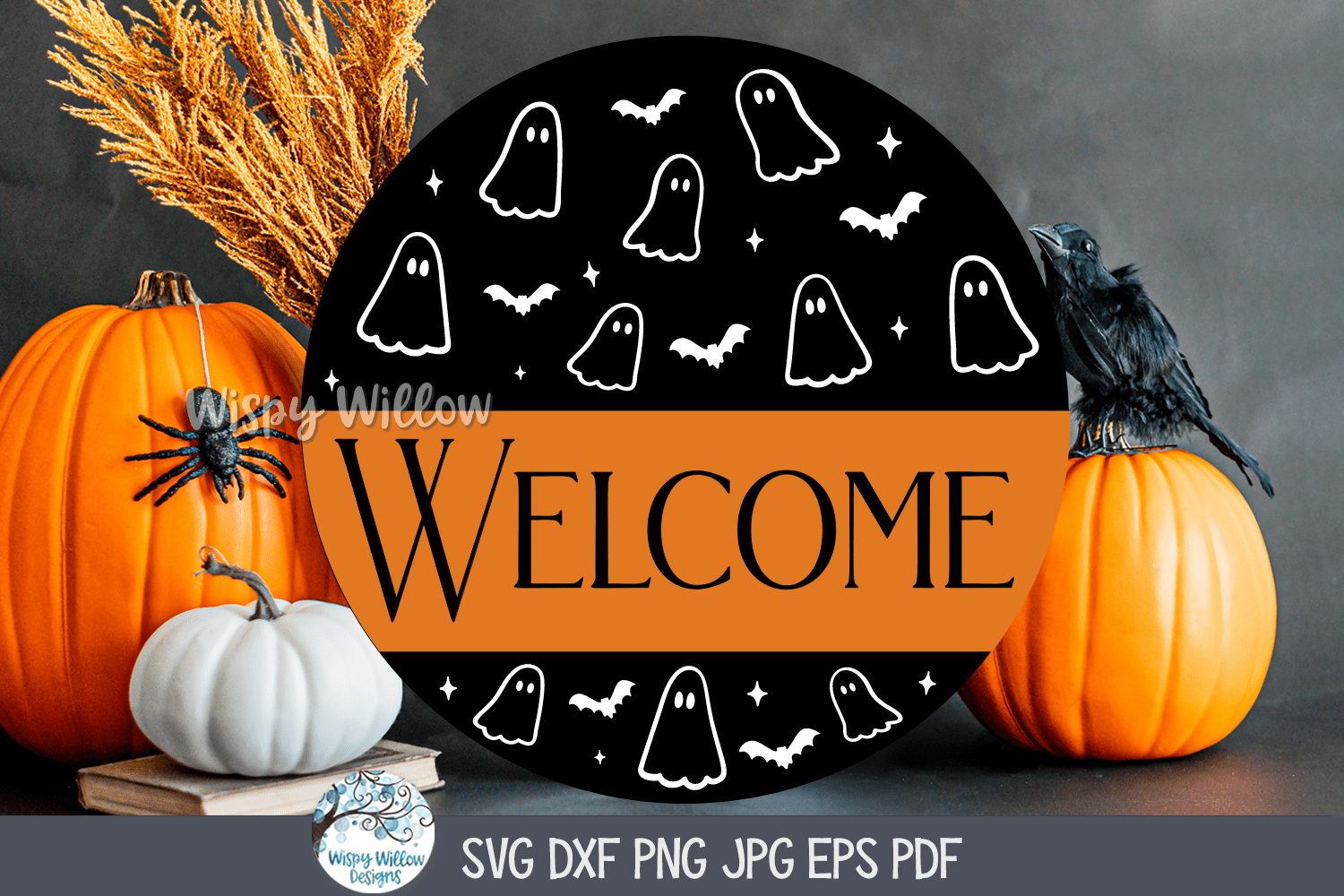 Welcome SVG | Halloween Welcome Graphics Wispy Willow Designs Company