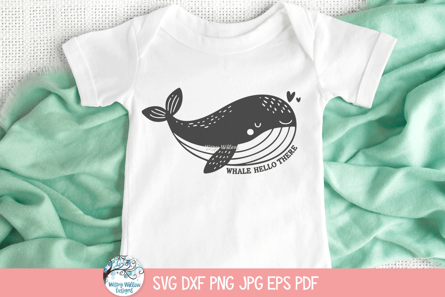 Whale SVG | Baby Shower Design Wispy Willow Designs Company