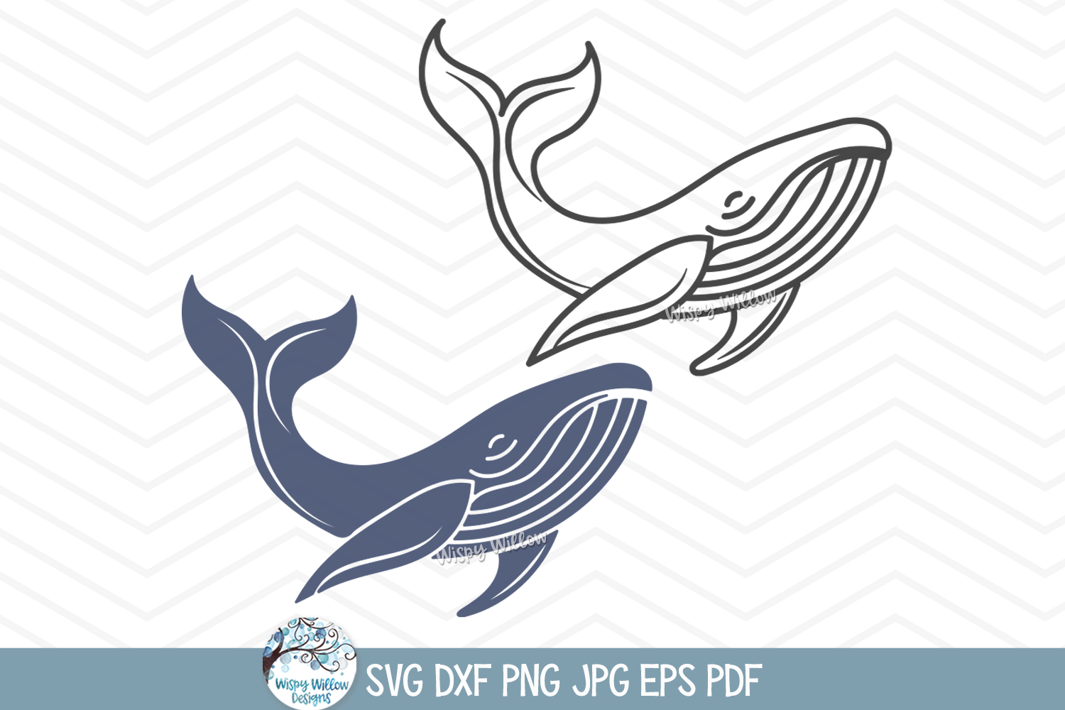 Whales SVG | Playful Marine Life Collection Wispy Willow Designs Company