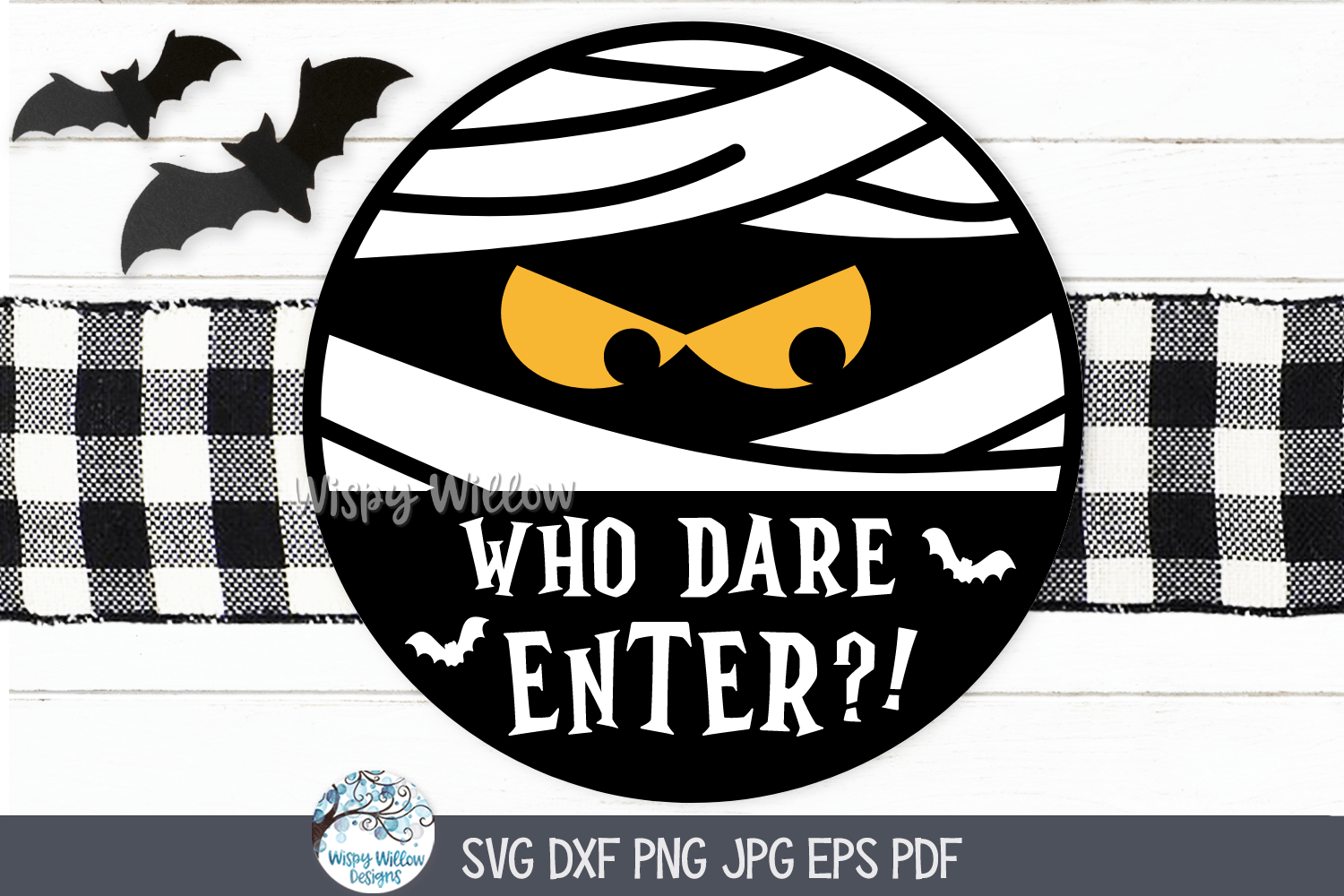 Who Dare Enter SVG | Spooky Entrance Art Wispy Willow Designs Company