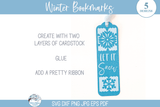 Winter Snowflake Bookmark SVG Bundle for Cricut Wispy Willow Designs Company