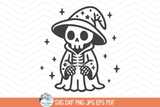 Wizard Skeleton SVG | Halloween PNG Wispy Willow Designs Company