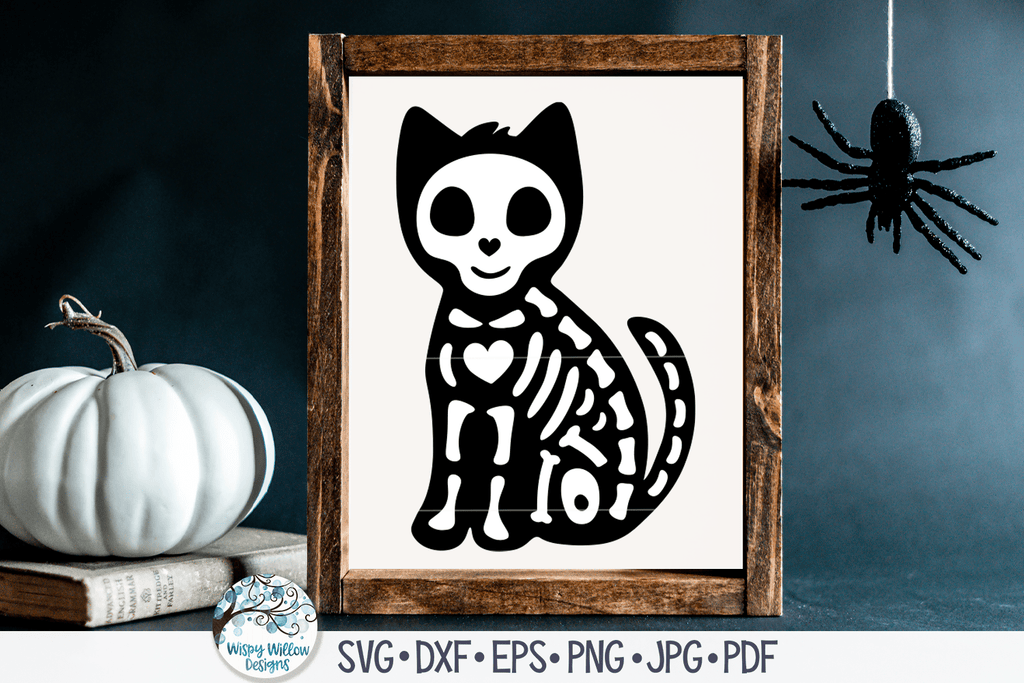 Animal Skeleton SVG Bundle  Halloween Dog and Cat SVGs – Wispy