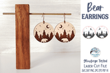 Bear Earring SVG for Glowforge Laser Cutter Wispy Willow Designs Company