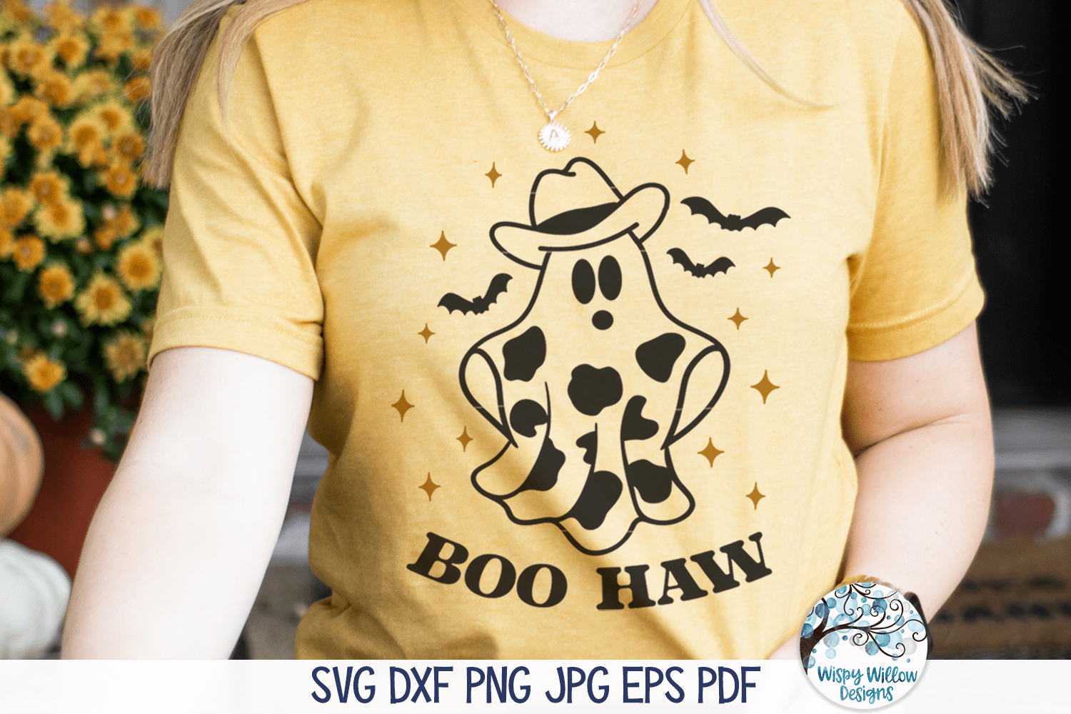 Boo Haw Ghost SVG | Western Cowboy Halloween Wispy Willow Designs Company